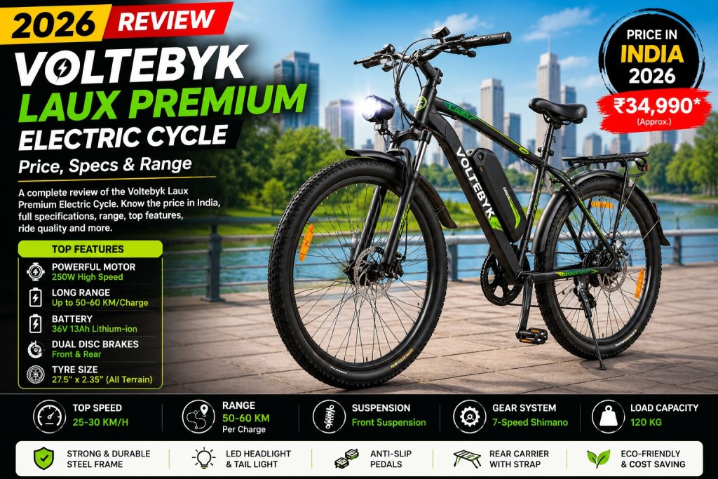 voltebyk_laux_premium_electric_cycle_review_2026_india